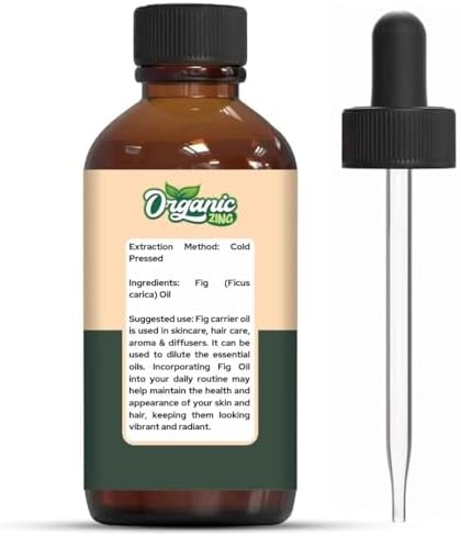 Organic Zing Fig Oil Cosmetic Grade (30 ml / 1.01 fl oz) - Botanical Aromatic Oil for Skincare Massage DIY Beauty & Topical Blends