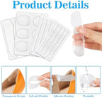 34pcs Silicone Shoe Heel Grips, Non Slip Gel Protector Heels Strips, Clear Self-Adhesive Heel Grips for Womens High Heels Men Shoes Sports Sneakers