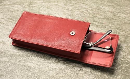 Soft Black Red Purple Pink Leather Spectacle Case/Slim Glasses Case/Soft Glasses Case