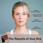 Gua Sha Facial Massage Tools, Gua Sha Scraping Tools for Face, Bian Stone Traditional Massage Tool Traditional Scraper Tool Black (Felt Bag)