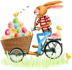 20 Napkins Easter Bunny with Egg Trolley as Table Decoration Paper Napkins with Motif Also for Decoupage and Decoupage 33 x 33 cm