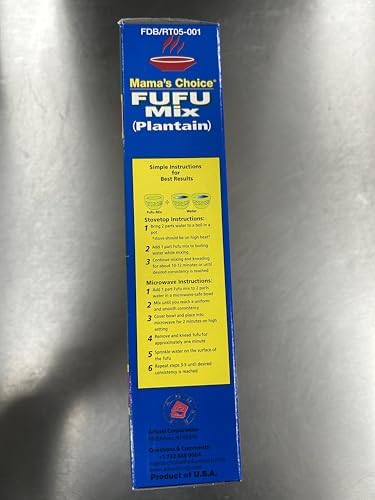 Mama’s Choice Fufu Mix (Plantain), Gluten Free, Enriched African Fufu Flour, Contains Real Plantain, 22 oz (624 g) Pack of 3.