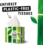 The Cheeky Panda Bamboo Facial Tissues Boxes | 12 x Tissue Boxes | Soft 3 Ply Bamboo Tissue Paper Bulk | Sustainable Tissues Cube Box