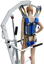 Patient Lift Sling Medical Aid Standing Transfer Belt Walking Strap Heavy Duty Carrier Fold Up Full Body Get Up Sit to Stand Assist for Elderly Senior AnyBack Blue