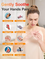 CAMECO 2-in-1 Cordless Heated Arthritis Gloves & Hand Massager for Pain Relief, 5000mAh Heating Pad for Hands for Arthritis, 104℉-140℉ Rechargeable Vibration Hand Warmers for Women Men