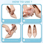Haysandy 2 Pairs High Heel Cushion Inserts Women and 6 Pcs Gel Heel Pads, 3/4 Insoles Transparent Shoe Fillers Clear Gel Shoe Inserts for Women Self Adhesive Soft Silicone for Ladies Sandals(Fresh)