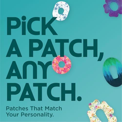 ExpressionMed - Adhesive Patch for Libre 3 & Libre 3 Plus Overpatch (5-Pack) - Pre-Cut, Waterproof, Non-Fraying CGM Tape (Garden Blooms Variety Pack)