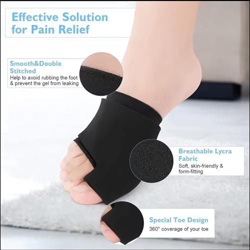 2 Pack Forefoot Toe Ice Pack，Foot Ice Pack Wrap Bunion Corrector for Women & Men, Non-Slip Bunion Relief Socks with Hot and Cold Therapy for Plantar Fasciitis, Hallux Valgusand Sport Injured