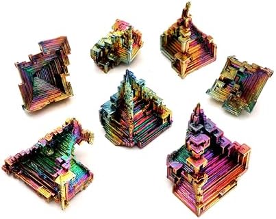 Rainbow Bismuth Crystal Stone Specimen for Collecting Decoration Wire Wrapping Wicca Reiki Energy Healing 99.99% USA Pure Mineral Element by Awesome Industries (200-300 Gram Weight)