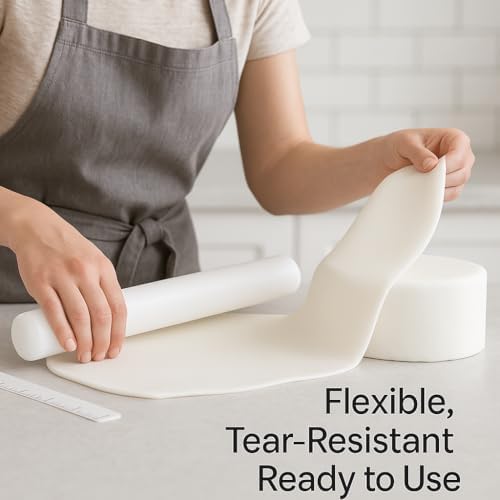 Better Eats Premium White Fondant for cake decorating | VEGAN, Non-GMO, Gluten-Free, Dairy-Free | Gelatin Free, Extra Stretchy and Smooth | User Friendly fondant for Cakes, Cupcakes, Cookies, Cake pops | Made in USA (1 Pound)
