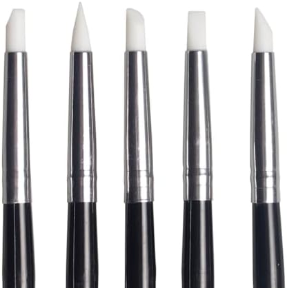 Angzhili 5Pcs/Set Dental Silicone Brush Pens for Resin Shaping and Trimmer,Dental Whitening Carving Pen Set