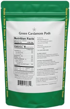 Premium Green Cardamom Pods - 14oz (396g) - Aromatic Whole Cardamom for Cooking, Baking, Chai, and Curries - Ideal for Spices, Teas, and Authentic Recipes