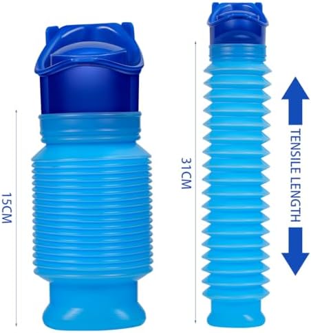 Emergency Toilet Portable Potty Pee Bottles for Male Female Kids Shrinkable Urinal Urine Bottle Outdoor Camping Travel Traffic Jam 750ml