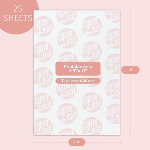 paper2eat edible Wafer Paper Sheets Standard - 0.30 mm - 25 sheets