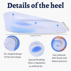 3 Pair Gel Heel Cups Plantar Fasciitis Inserts - Silicone Gel Heel Pads for Heel Pain, Bone Spur & Achilles Pain, Gel Heel Cushions and Cups, Pad & Shock Absorbing Support