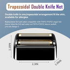 2Pack Shaver Replacement Foil and Cutters compatible with BaBylissPRO Double FXFS2 Metal shaver foil replacement (Black-2PCS)