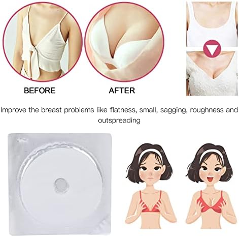 Breast Lift Patches, Breast Enlargement Patches Breast Enlargement Mask 4 Pieces Collagen Moisturizing Improve Sagging Breast Pads for Women