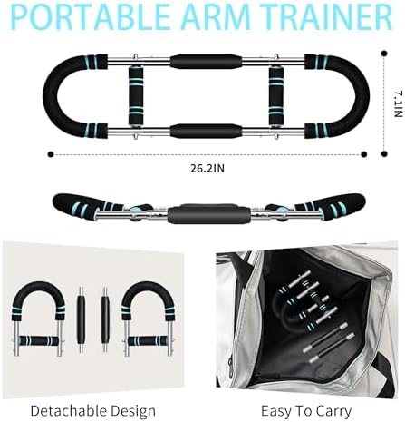 Twister Arm Trainer 40-90Lbs Adjustable Portable Chest Workout Equipment for Men & Women, Upper Body Strength Training, Forearm Exerciser, Detachable Fitness Equipment for Home Workout