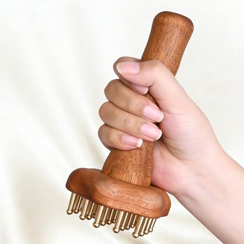 Brass Massage Brush, Meridian Massage Comb, Abdomen Rubbing Copper Comb
