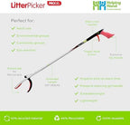 Litter Picker Pro Gel 33”/85cm, Heavy Duty Litter Grabber with Comfy Gel Handle, Trash Picker Grabber Stick, Leaf Grabber, Litter Pickers for Adults