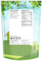 Food to Live Organic Pumpkin Fruit Powder, 8 Ounces – Non-GMO, Milled Dried Pumpkin, 100% Pure, No Additives, Vegan, Bulk, Plant-Based Pumpkin Powder for Baking, Pumpkin Latte, Soups, Smoothies.