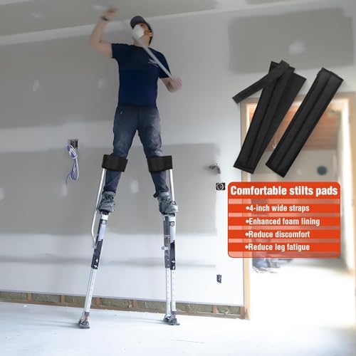 Drywall Stilt Straps, Comfortable for All Day Wear, Heavy Duty and Stability, Work with Various Brands of Stilts, 1 Pair