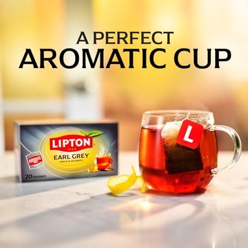 Lipton Earl Grey Tea Bags, Flavored Teabags, 120 Total Bags (20ct - Pack of 6)