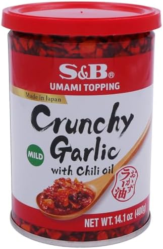 S&B Chili Oil with Crunchy Garlic, 14.1 Ounce