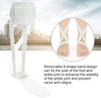 HUANGJUN Drop Orthosis Foot Drop Orthosis Adjustable Ankle Corrector with X-Shape Foot Fix Strap Ideal for Flaccid Foot Drop - Unisex, Left