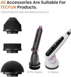 Electric Spin Scrubber Replacement Brush Heads for Cordless Spin Scrubber, 3pcs Extra Brush Accessories Suitable for TECFUN S1 Pro & L1 Power Scrubber, Cleaning Brush for Tub,Tile,Floor-Black