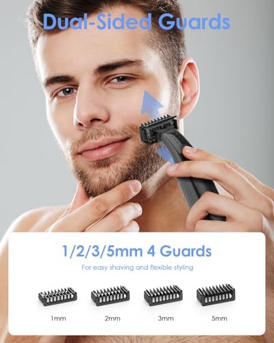Guide Guards with Stand—1/2/3/5mm, Skin & Body Combs Replacement Fit for O Blade QP2724, QP2834, QP25XX, QP26XX, QP65XX, QP66XX Pro Series, Premium Guards with a Reliable Base (6PC+Stand)