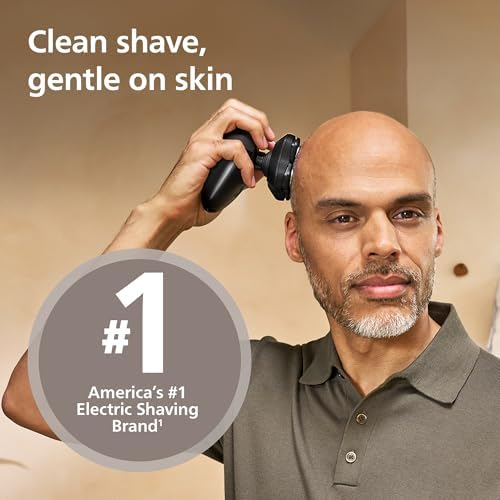 Philips Norelco Head Shaver Pro 5000 Series - Electric Shaver for Men and Women, 360° Flexing Head & ComfortCut Blades for Clean Shave, Gentle on Skin, Model HS5980/40