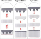 8Pcs Bidet Height-increasing Pads Toilet Seat Risers Toilet Lid Rubber Bumpers with 2 Heights Adjustment Grey & Clear Self Adhesive Universal Bidet Bumpers Replacement Bumpers for Toilet Seat
