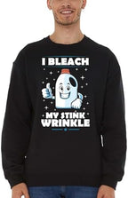 shop4ever I Bleach My Stink Wrinkle Funny Inappropriate Embarrassing Joke Crewneck Sweatshirts