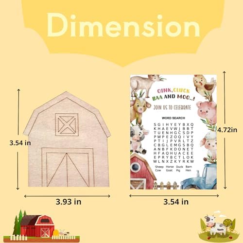 GEECOZYLIFE Farm Party Favors - 24 PCS Farm Animals with Art Supplies - Farm Barnyard Wooden Painting Kit - Thank You for Coming Gift - Kids Birthday Boys Girls Gifts Bulk