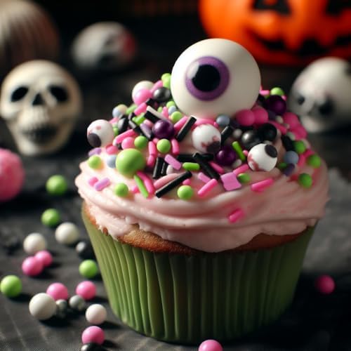 Krazy Sprinkles Halloween Frankenstein Mix - (1/4 cup 1x Jar) | for Baking & Decorating by Bakell