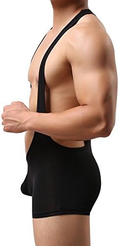 iiniim Men's Smooth Freestyle Wrestling Singlet Jockstrap Bodysuit Underwear