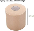 OBTANIM 4 Rolls Foam Underwrap Bandage Pre-Wrap Sports Tape for Athletic Elbow Knees Ankles, Latex Free (Skin Color, Black, Blue, Red)