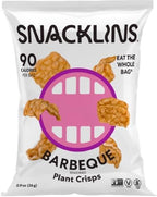 SNACKLINS Plant Based Crisps Barbeque Flavor cracklins - Gluten Free, Grain Free, 100% Kosher, Vegan Healthy Snacks, Crunchy Puffed Snack, Only 90 Calories Per Bag - .9oz Bag (Case of 6)