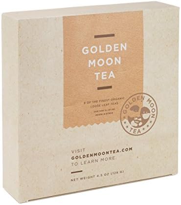 Golden Moon Tea Variety Pack - 9 Loose Leaf Tea Sampler - Organic Black, Green, White, and Herbal Teas Gift Set