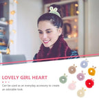 FOMIYES 8pcs Cute Bunny Ear Hair Ropes Elastic Hair Ties for Girls for Parties Weddings and Daily Wear