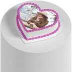 Custom Edible heart shaped photo cake pictures frosting Print my graduation wedding birthday images sugar (9 Inch)