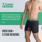 STEP ONE Mens Boxer Briefs, Underwear for Men Pack of 5, Anti Chafing Mens Underwear, Comfortable Moisture-Wicking Boxers