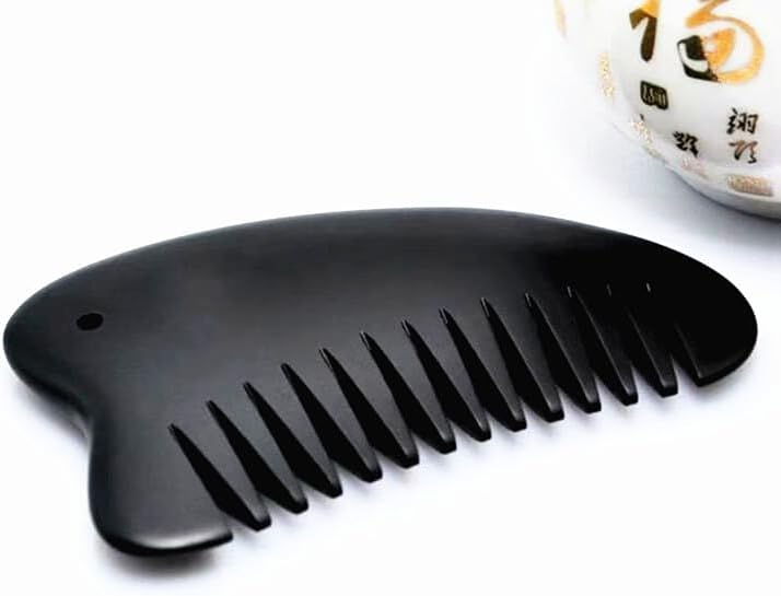 EatingBiting Gua Sha Scraping Massage Tool Comb Black Bian Stone Needle Gossip Healthy Gift Anti-Wrinkle Reduce Fat Lifting Slimming Scraper