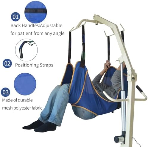 Full Body Mesh Commode Patient Lift Sling,600lbs Weight Capacity-Compatible with Hoyer, Invacare, McKesson, Drive, Lumex, Medline, Joerns (XXL)