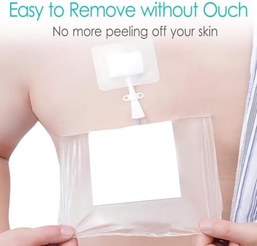 Waterproof Shower Protector Large Cover Shields for PICC Central Line Peritoneal Dialysis Chest Port Feeding Tube PD Catheter Accessories Bandages with Non-Stick Center Pad 10"x12"(Pack of 7)