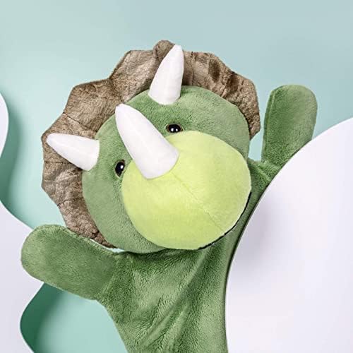 HomeTop Premium Classic Rubber Hot and Cold Water Bottle with Cute Stuffed Triceratops Cover
