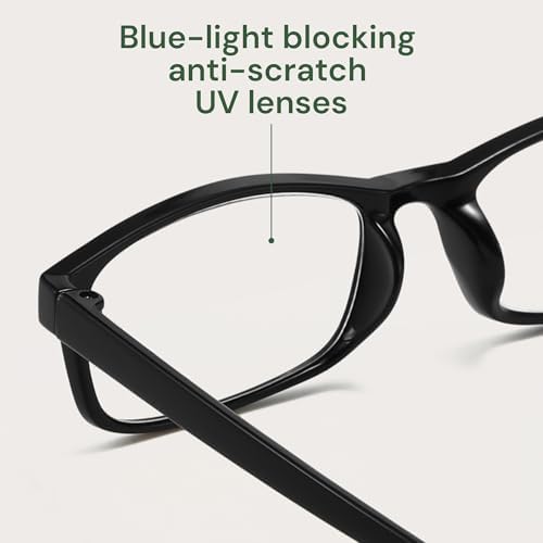 Gaoye +1.25 Reading Glasses Men - Blue Light Blocking Lenses, TR90 Frames, UV400 - Eyeglasses with Clear Vision