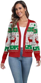 Women's Long Sleeve Cardigan Sweaters Casual V Neck Soft Knit Jacket Button Down Cardigan for Women Winter Fall