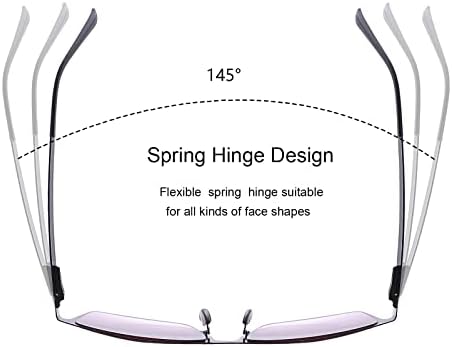 Full Reading Glasses UV Protection Spring Hinge Sunglasses Anti Blue Light Sun Readers for Men and Women Non Bifocal